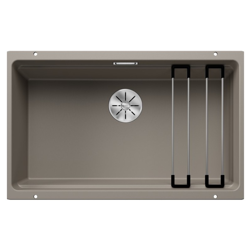 5525174 Évier à une cuve Blanco ETAGON 700-U Platinum 5525174, finition truffe, 73 x 46 cm - À encastrer sous plan