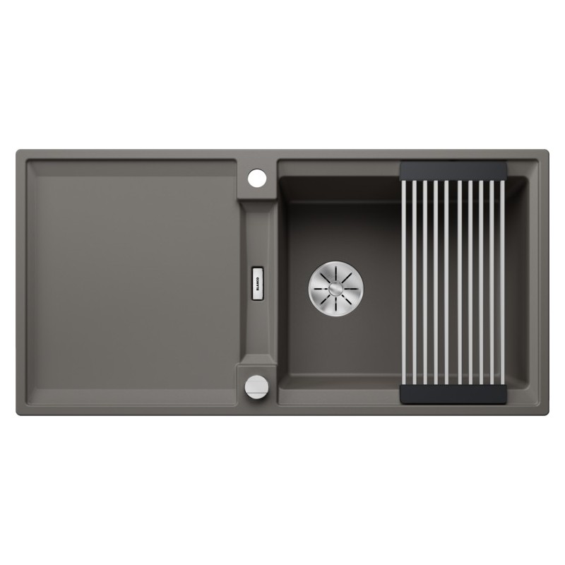 1527620 Blanco Single bowl sink with reversible drainer ADIRA XL 6 S 1527620 volcano grey finish 100x50 cm - Above counter