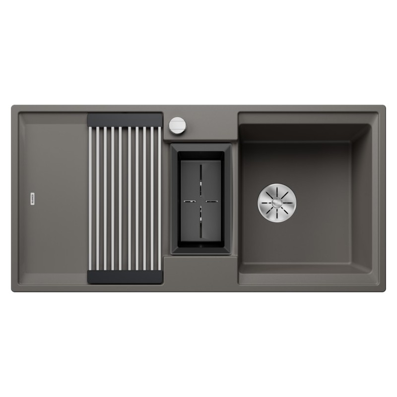 1527604 Blanco Single bowl sink with reversible drainer and bowl ADIRA 6 S 1527604 volcano finish 100x50 cm - Overmount
