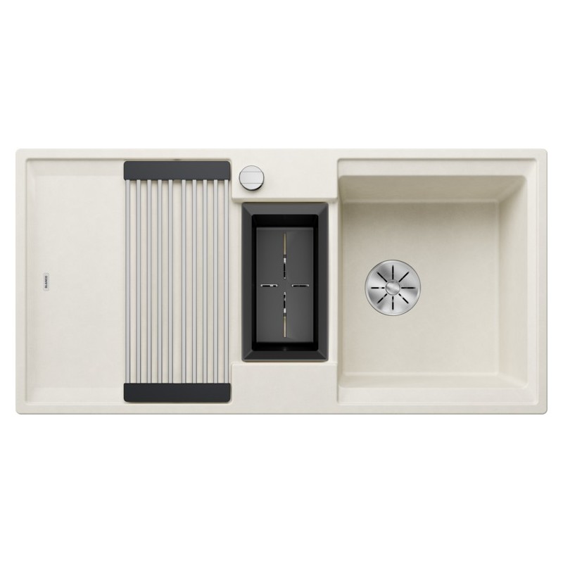 1527606 Blanco Single bowl sink with reversible drainer and bowl ADIRA 6 S 1527606 white finish 100x50 cm - Overmount