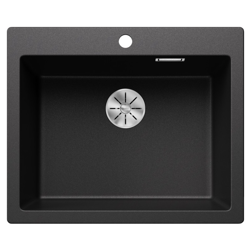 4521678 Évier à une cuve Blanco PLEON 6 Dark Steel 4521678, finition anthracite, 61 x 51 cm - À poser