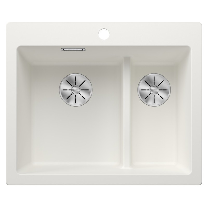 4521693 Évier Blanco à une cuve avec vasque PLEON 6 SPLIT Dark Steel 4521693 finition blanche 61x51 cm - À poser