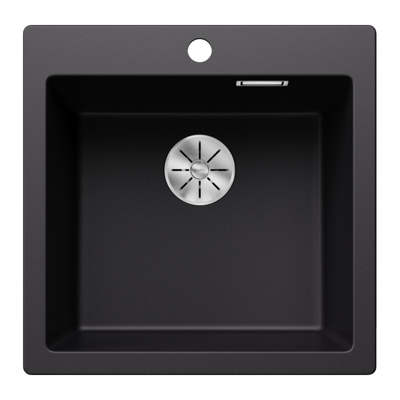 5525951 Blanco Lavello a una vasca PLEON 5 Platinum 5525951 finitura nero da 51x51 cm - Sopratop