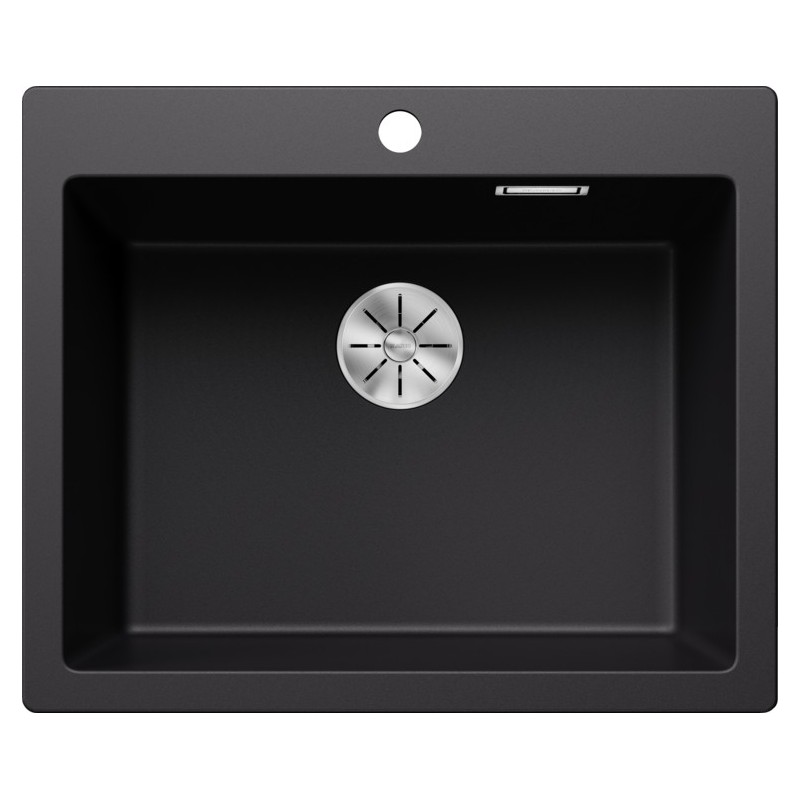 5525953 Blanco Lavello a una vasca PLEON 6 Platinum 5525953 finitura nero da 61x51 cm - Sopratop
