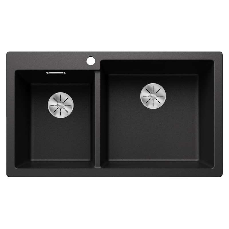 5523057 Blanco Double bowl sink (large right bowl) PLEON 9 Platinum 5523057 anthracite finish 86x50 cm - Above counter