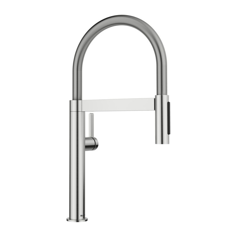 1527467 PRONTA CONSEGNA - Blanco | Miscelatore monocomando con doccetta estraibile CULINA-S II Mini 1527467 finitura PVD steel