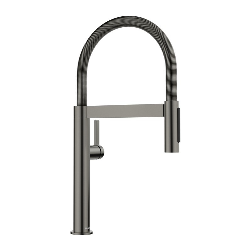 1527469 Blanco Single-lever mixer with pull-out shower CULINA-S II Mini 1527469 dark steel finish