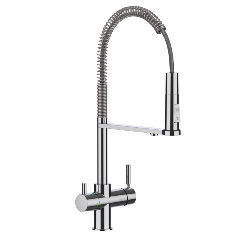1801073 ProAcqua Miscelatore doppio comando a 5 vie OMIN 1801073 finitura cromo - con set depuratore