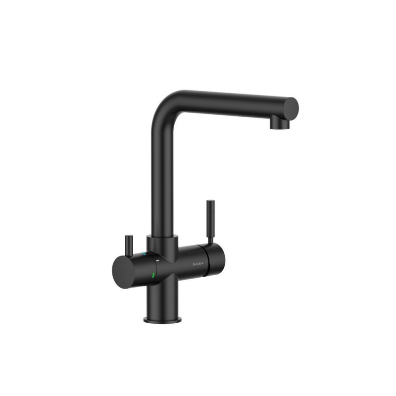1801067 Mitigeur ProAcqua 5 voies à double commande OMIN 1801067, finition noir mat - avec kit de purification d'eau