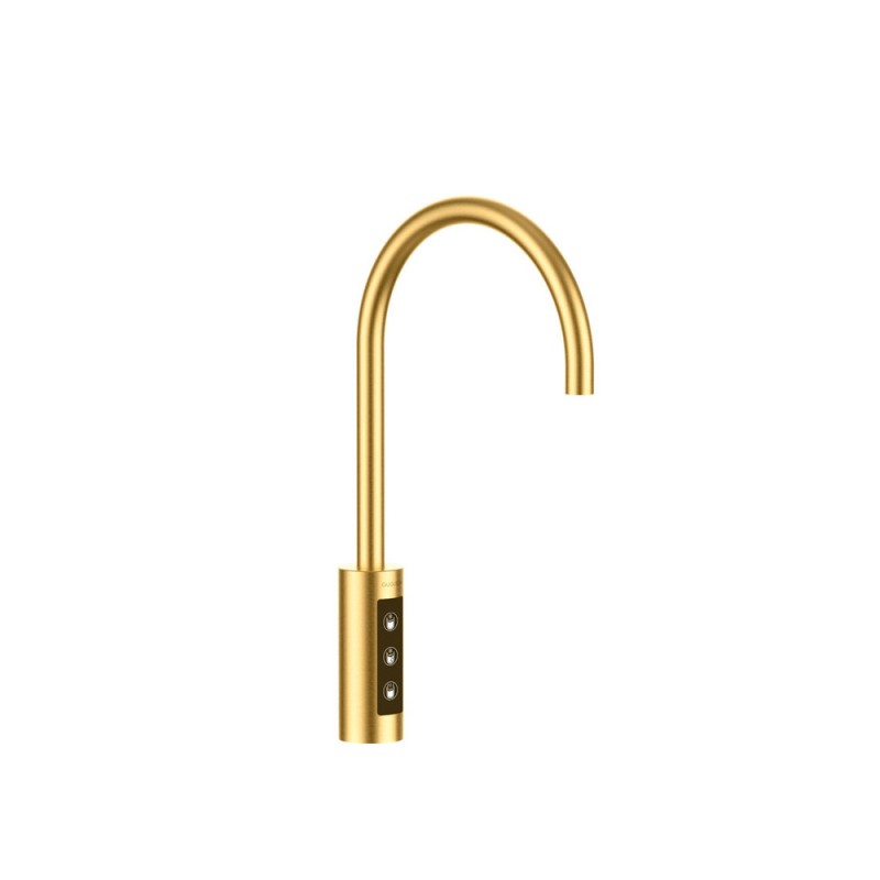 1801105 ProAcqua OMIN 1801105 3-way electronic control mixer with brushed gold finish - with water purifier set