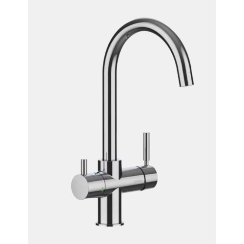 Robinet mitigeur double commande ProAcqua ONE & ONLY 1801195, finition or brossé - avec kit de purification d'eau