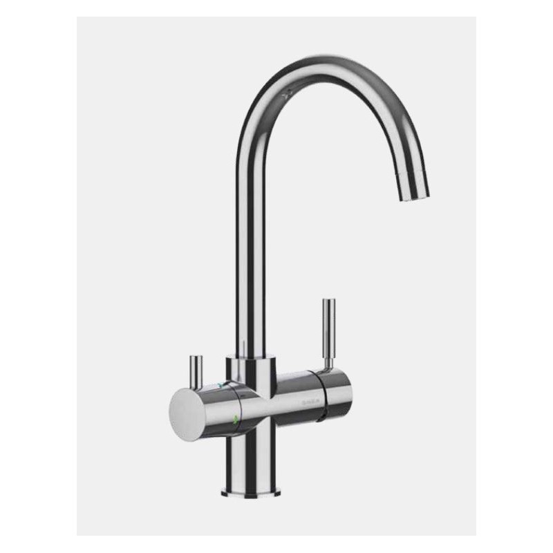  Robinet mitigeur double commande ProAcqua ONE & ONLY 1801195, finition or brossé - avec kit de purification d'eau