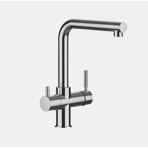 Robinet mitigeur double commande ProAcqua ONE & ONLY 1801188, finition nickel brossé - avec kit de purification d'eau