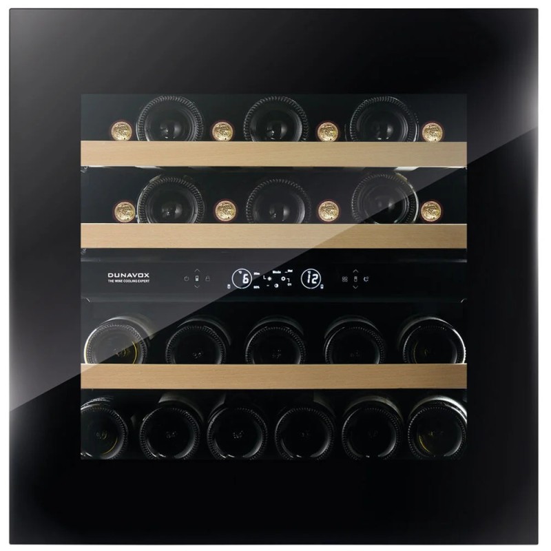 DVH-25.65DB.TO Dunavox HORIZON-25.TO DVH-25.65DB.TO 59cm Built-in/Undermount Wine Cooler in Black