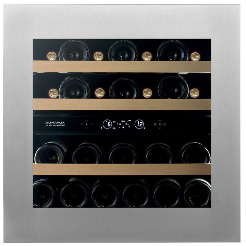 DVH-25.65DSS.TO Dunavox HORIZON-25.TO DVH-25.65DSS.TO Built-in/Undermount Wine Cellar, 59 cm, Stainless Steel Finish