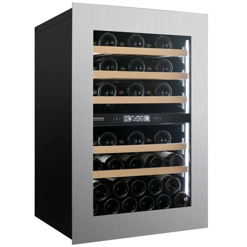 DVH-44.120DSS.TO Dunavox HORIZON-44.TO DVH-44.120DSS.TO built-in/undermount wine cellar, 59 cm, stainless steel finish
