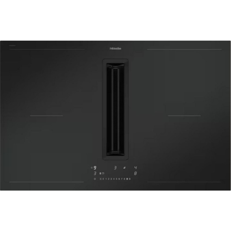 KMDA 7876-1 FL Placa de cocción Miele KMDA 7876-1 FL de 80 cm, empotrable o de libre instalación, con campana extractora integrada y acaba