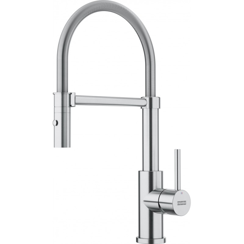 115.0747.475 Robinet mitigeur monocommande Franke SMART GLENDA SEMI-PRO 115.0747.475, finition inox satiné