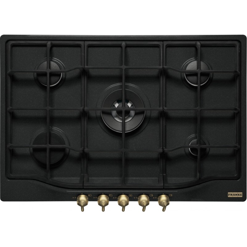 106.0739.527 Franke: Plaque de cuisson à gaz encastrable FHCL 755 106.0739.527 de 75 cm, finition noire