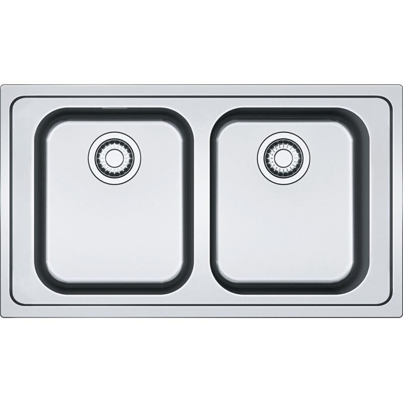 101.0356.664 Franke: Évier double encastrable en acier inoxydable SRX 620-86 101.0356.664 de 86 cm
