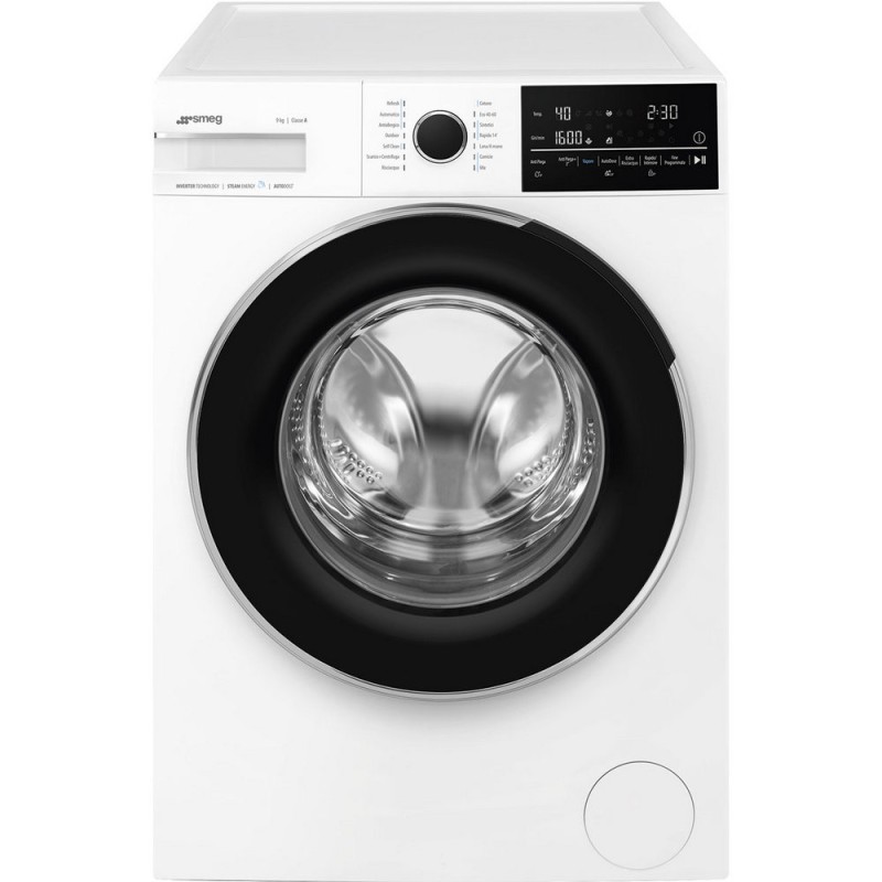 WNP96SLAA1 Lave-linge Smeg WNP96SLAA1 60 cm pose libre, finition blanche