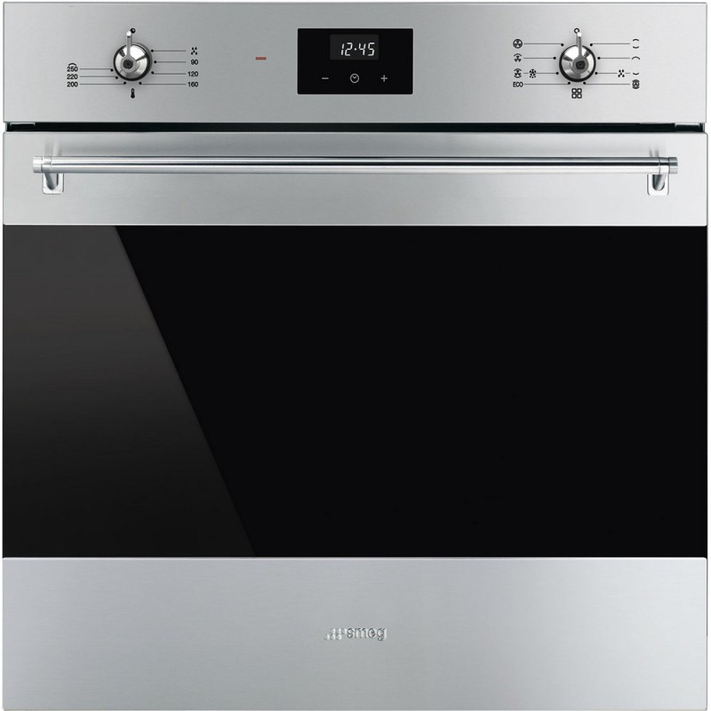 SF6300TVX Four à chaleur tournante encastrable Smeg SF6300TVX de 60 cm avec finition en acier inoxydable anti-traces de doigts