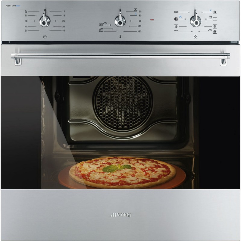 SF63M3S1PZX Smeg SF63M3S1PZX 60cm built-in fan oven with satin stainless steel finish
