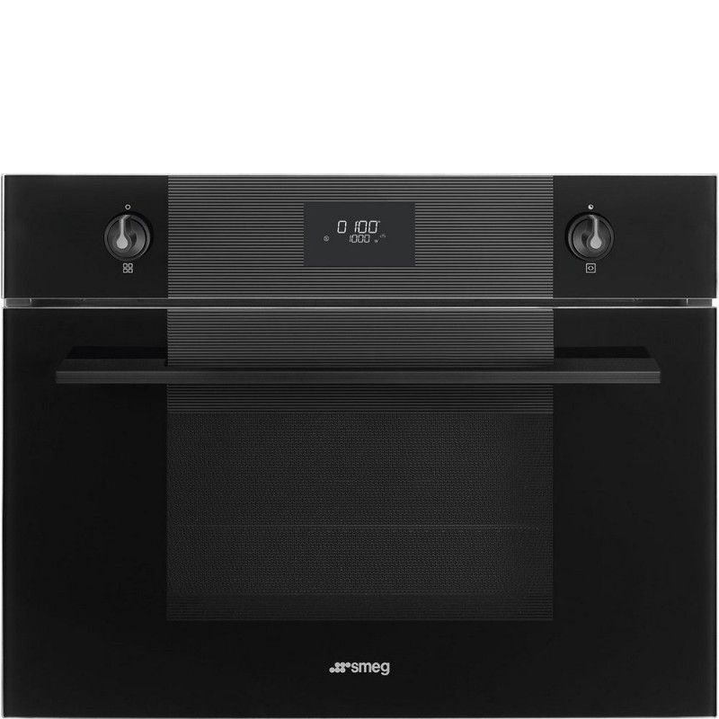 SO4101M1B3 Horno microondas compacto integrable Smeg Galileo Micro Combi SO4101M1B3 de 60 cm con acabado negro brillante.