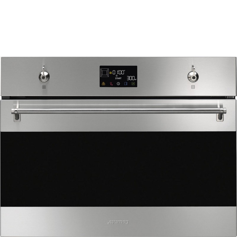 SO4302M1X Four à micro-ondes compact encastrable Smeg Galileo Micro Combi SO4302M1X 60 cm, finition acier inoxydable anti-traces de do