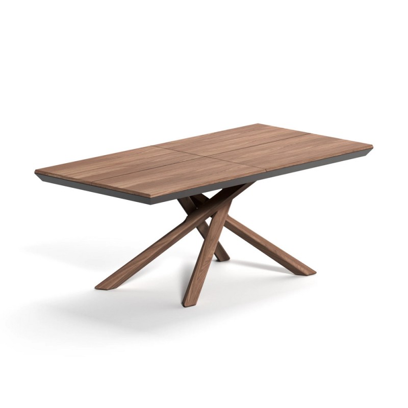 Arizona T256_200100 Ozzio Arizona extendable table art. T256 with metal frame and top of your choice of 200x100 (254x138) cm