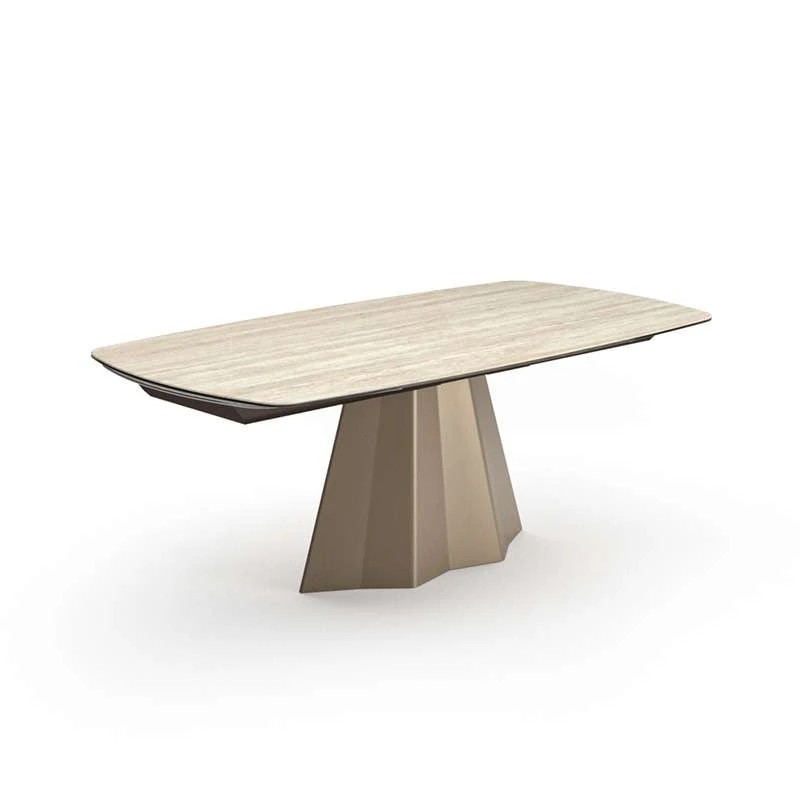 Cupido T207_210110 Mesa extensible Ozzio Cupido art. T207 con estructura metálica y tablero cerámico 210x110 (300x110) cm