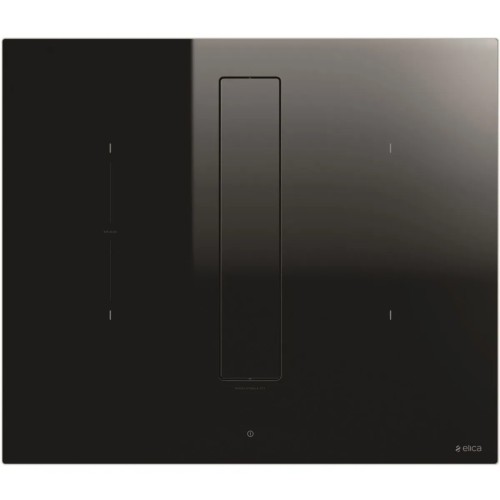 Placa de inducción Elica NIKOLATESLA FIT BL/A/60 PRF0167053 con campana extractora integrada, 60 cm, acabado negro