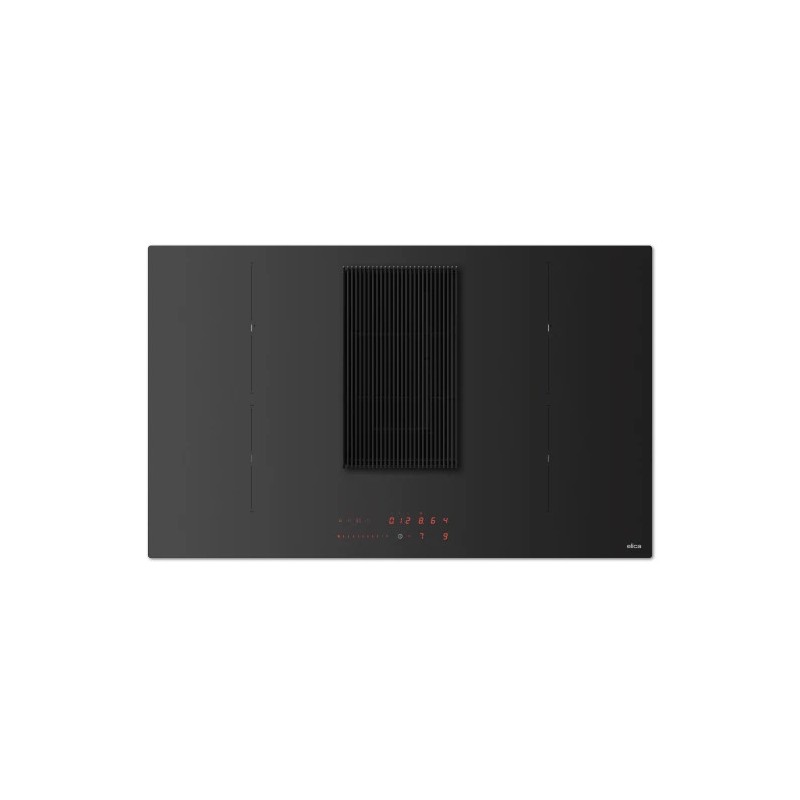 PRF0210554 Elica NIKOLATESLA PRIME S+ SL RAW BL/A/83 PRF0210554 induction hob with integrated hood, 83 cm, black finish
