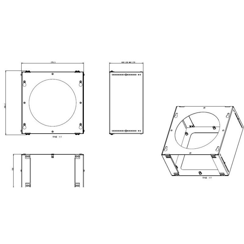 KIT01600 Elica Kit prolunga installazione isola H15 (per controsoffitto) KIT01600