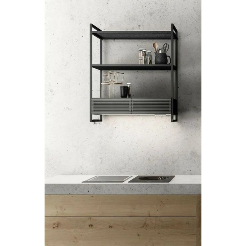 PRF0166703B#EL Campana de filtro mural Elica OPEN SUITE BLMAT/F/80 PRF0166703B, 80 cm, acabado negro mate.