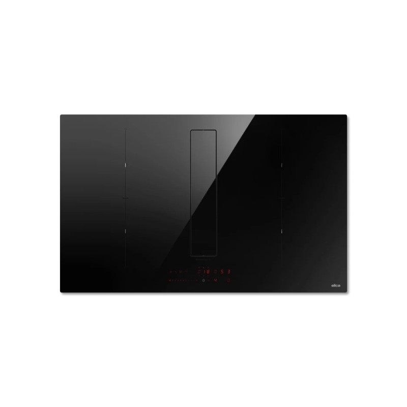 PRF0210734#EL Plaque à induction Elica NIKOLATESLA FIT XL SL BL/A/83 PRF0210734 de 83 cm avec hotte intégrée, finition noire