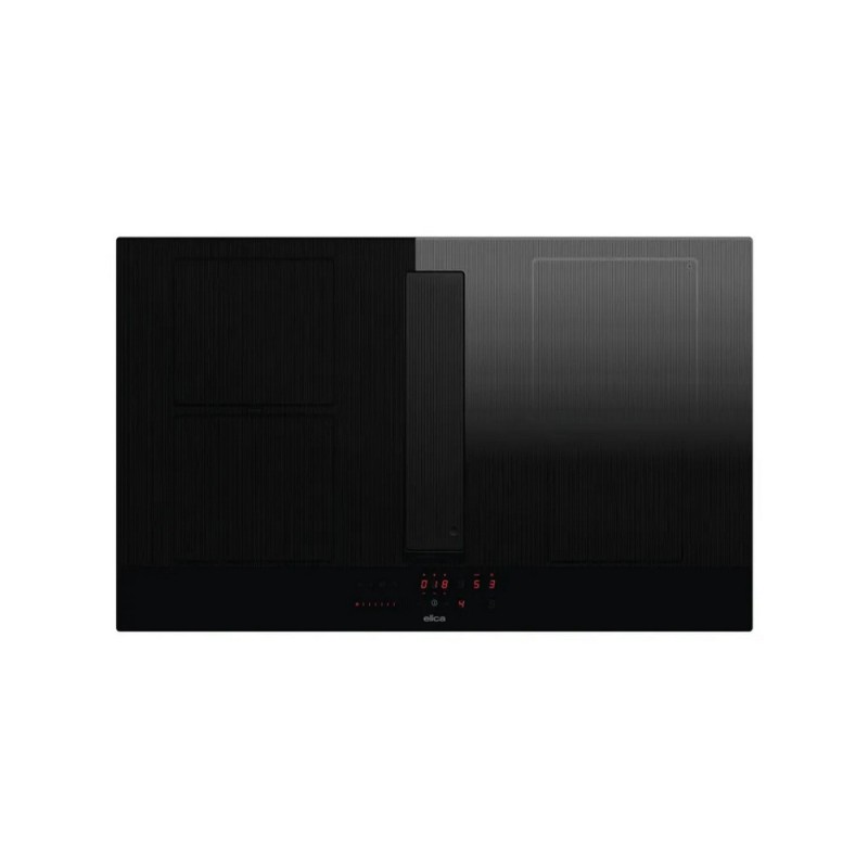 PRF0210754#EL Elica Piano cottura a induzione con cappa integrata NIKOLATESLA VELVET SL BL/A/83 PRF0210754 finitura nero da 83 cm