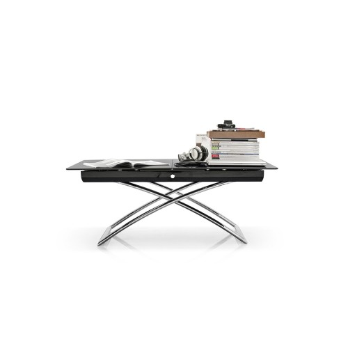 Connubia Convertible table Magic-J CB5041-G with chromed metal legs and glass top 115 (150) x75 cm