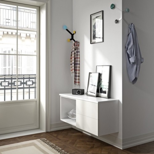 Maconi Spyder 917 porte-manteau d'angle mural en métal mesurant 20 + 20 cm