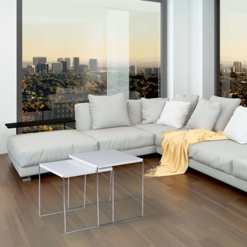 Maconi Paire de tables basses New Line 1142 avec plateau en bois série Coffee Table collection