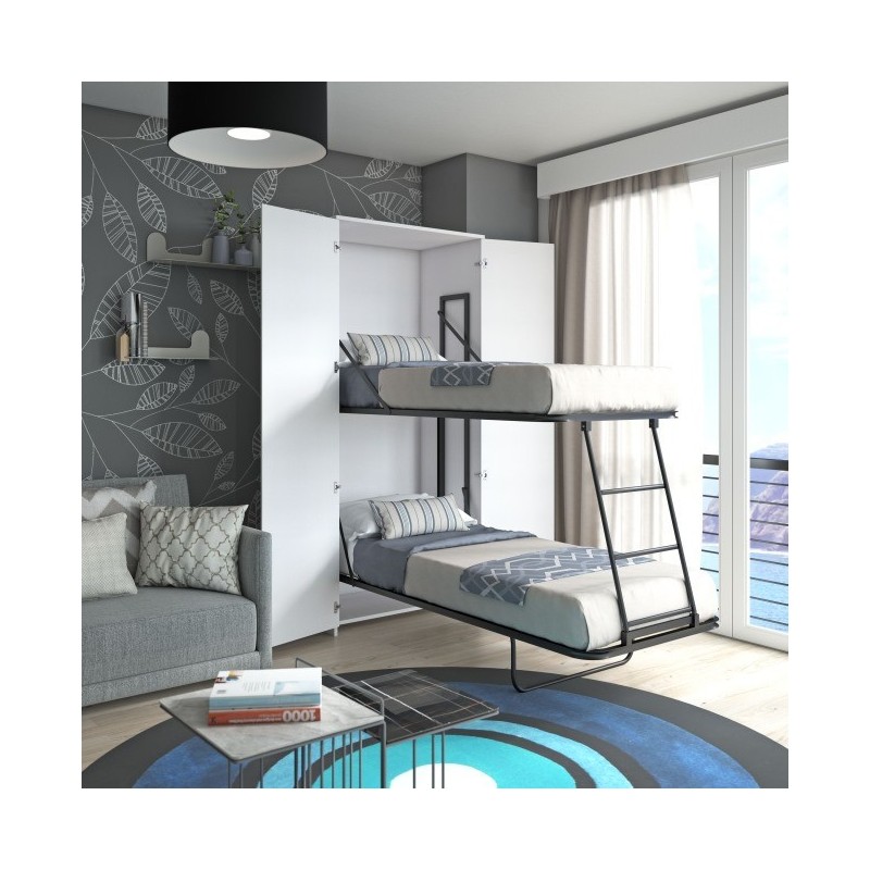  Maconi Foldaway bunk bed Night n 'Day 479 in wood 98 cm