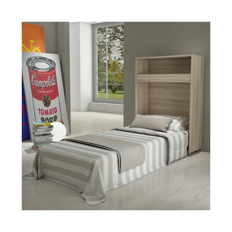  Maconi Single foldaway bed Night n 'Day 491 in wood of 85 cm