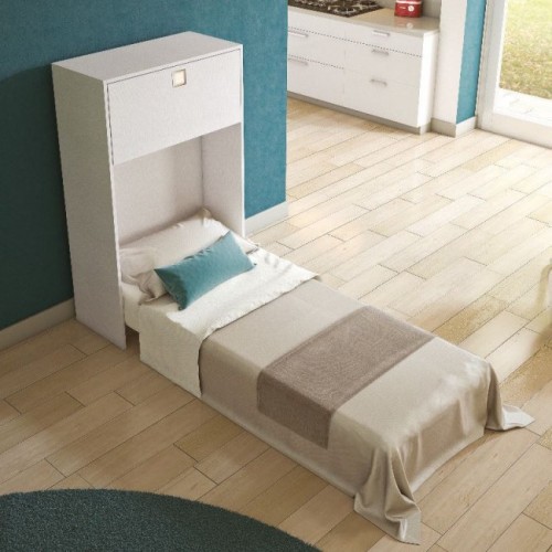 Maconi Single foldaway bed Night n 'Day 493 in wood of 85 cm