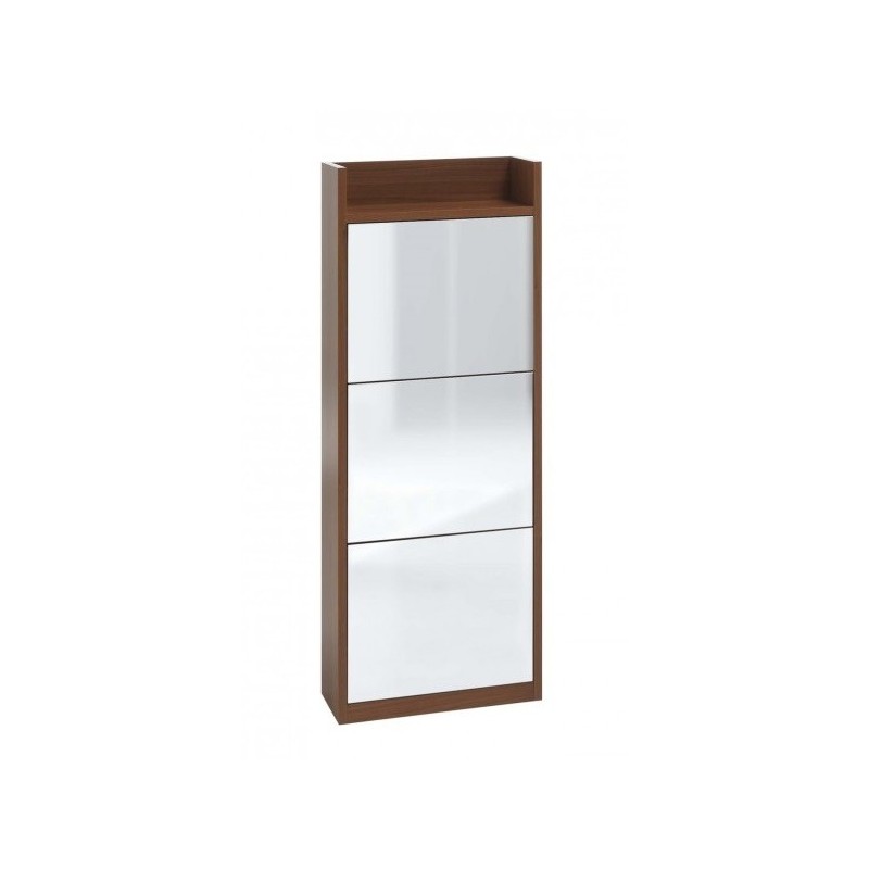  Maconi Family 866 shoe rack in wood with mirror of 6 pairs Shoe Holder collection series - depth 17 cm