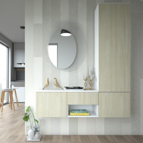 Miroir ovale Maconi 316 en cristal h. 90cm