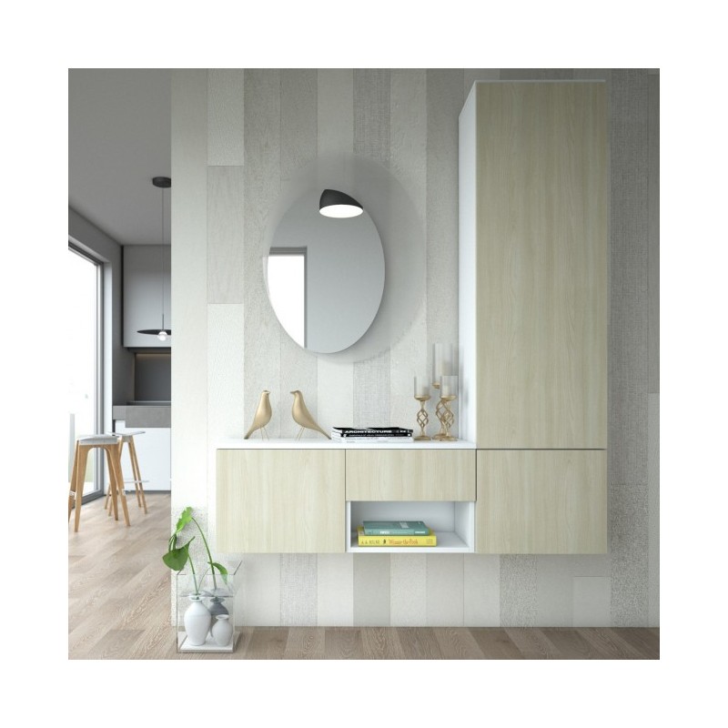  Maconi Oval mirror 316 in crystal h. 90 cm
