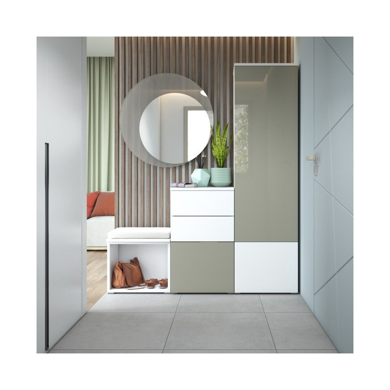  Maconi Round mirror 318 in crystal of 80 cm