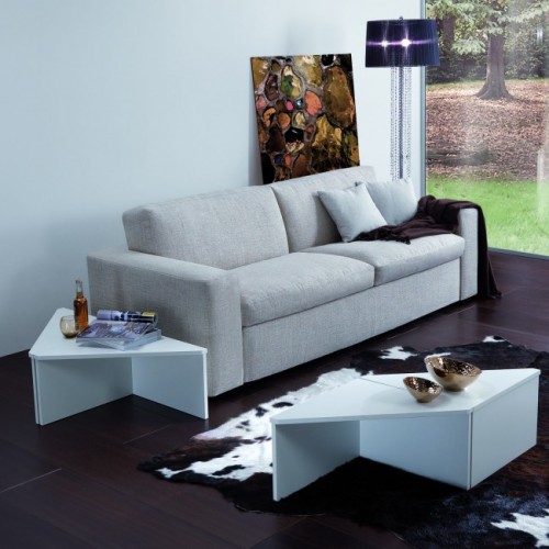 Maconi Triangular coffee table Tetris 1156 in wood of 74 cm and h. 32 cm series Coffee Table collection