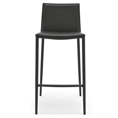 Connubia Stool Boheme CB1393 with metal frame and seat in regenerated leather of h. 90 cm