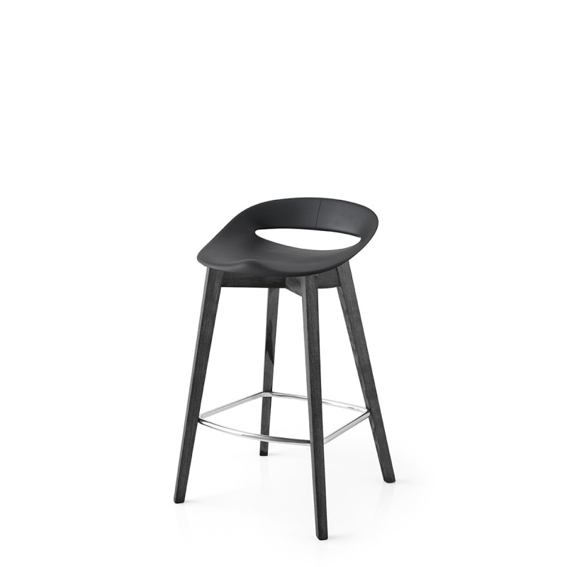  Connubia Cosmopolitan CB1939 stool with wooden frame and 78 cm high polypropylene seat
